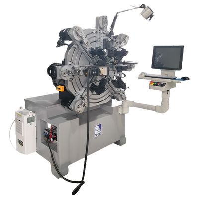 Máquina informática para hacer muelles de tensión y torsión con sistemas de diez y doce ejes