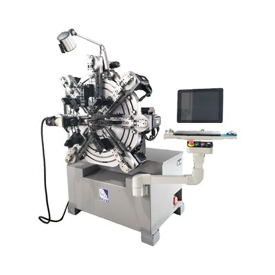 Máquina informática para hacer muelles de tensión y torsión con sistemas de diez y doce ejes