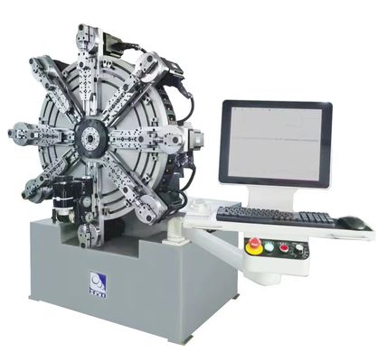 Máquina informática para hacer muelles de tensión y torsión con sistemas de diez y doce ejes