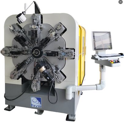 Máquina automática multifunción de 12 ejes para la bobina de resorte de computadora 1-4mm Equipo de fabricación de resorte con componente motor central