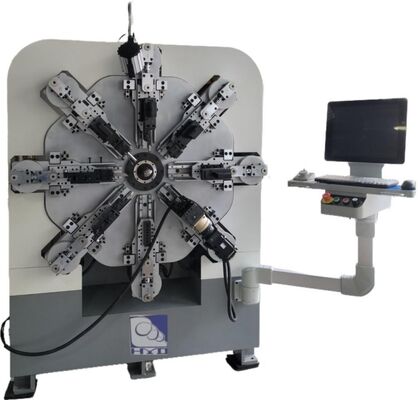 Máquina automática multifunción de 12 ejes para la bobina de resorte de computadora 1-4mm Equipo de fabricación de resorte con componente motor central