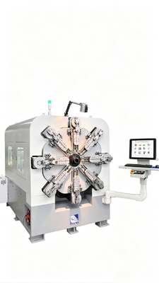 80m por minuto máquina de fabricación de resorte CNC de alambre de flexión y sistemas de dieciséis ejes