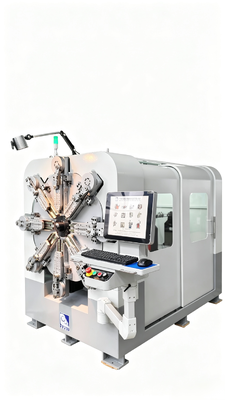 80m por minuto máquina de fabricación de resorte CNC de alambre de flexión y sistemas de dieciséis ejes