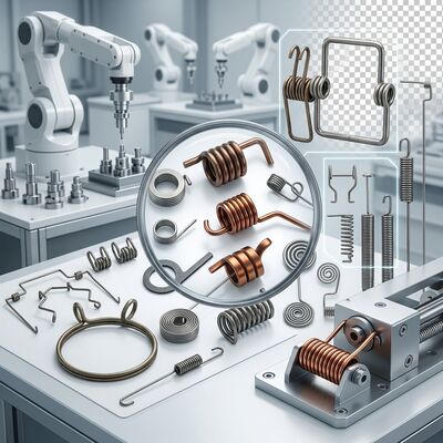 Máquina dobladora de resortes con control CNC de 12 ejes con cortador de seguridad flexible