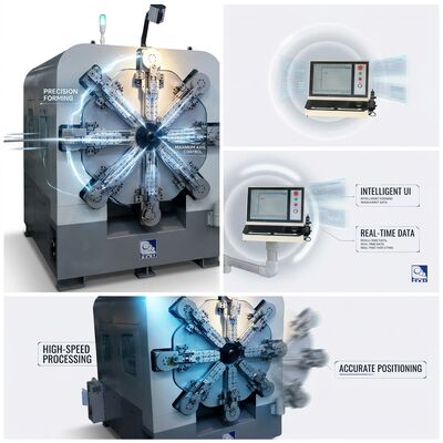 Primavera del CNC de las hachas de Camless 14 que hace la máquina que arrolla con el anterior rotatorio del alambre