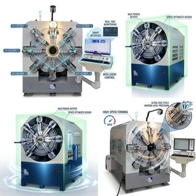 Máquina de bobinado de resorte CNC sin cámara, con diámetro computarizado de 0,3 a 2,5 mm
