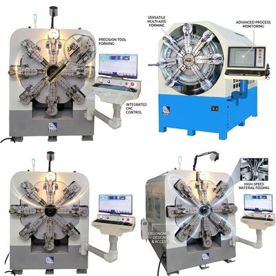 Doce sistemas giratorios del diámetro de alambre 2.5m m de la primavera de la máquina de la primavera del CNC de los ejes