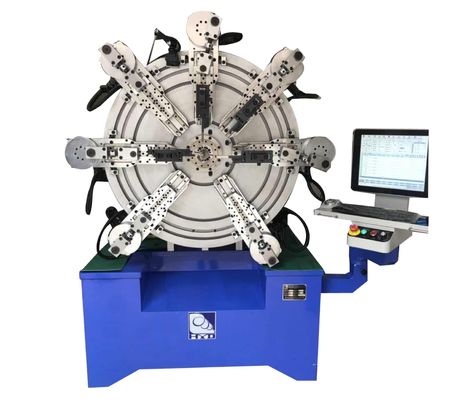 Máquina que arrolla del resorte de torsión de la tensión del CNC 27KW con los sistemas de doce hachas