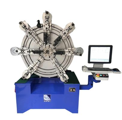 Máquina informática para hacer muelles de tensión y torsión con sistemas de diez y doce ejes