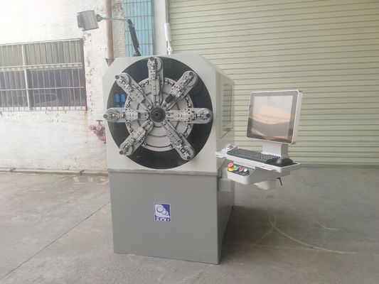 Máquina de fabricación de resortes CNC de 12 ejes sin leva rotatoria de alambre Rock Free