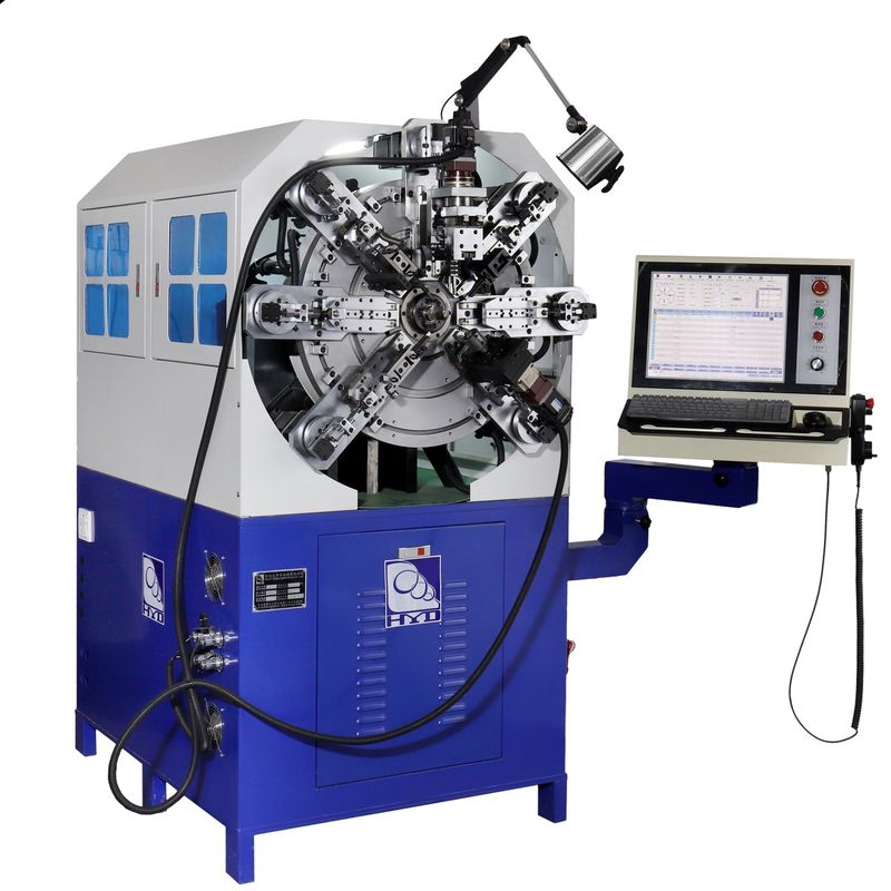 Máquina de conformación de muelles CNC de doce ejes sin leva, manejo de alambre de 0,3 - 2,5 mm, máquina de muelles CNC