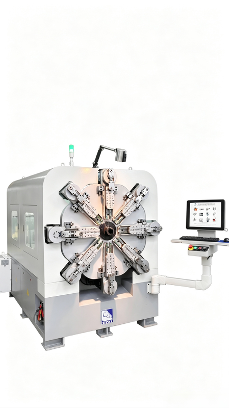 80m por minuto máquina de fabricación de resorte CNC de alambre de flexión y sistemas de dieciséis ejes