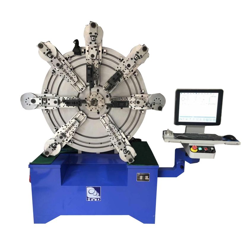 Máquina informática para hacer muelles de tensión y torsión con sistemas de diez y doce ejes