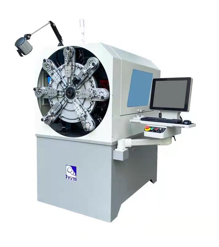 Máquina de fabricación de resortes CNC de 12 ejes sin leva rotatoria de alambre Rock Free